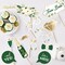 12 Pack Green Gold Wedding Photo Props Kit, Forest White Floral Engagement Photo Booth Props Accessories for Greenery Wedding, Bride to Be, Engagement, Bridal Shower, Hen Party Supplies